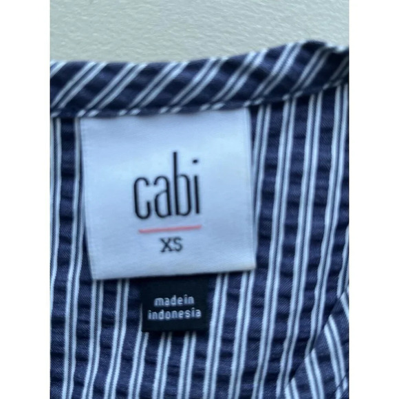 Cabi Lace Flutter Sleeve Seersucker Tank Top Blouse XS - Picture 4 of 6